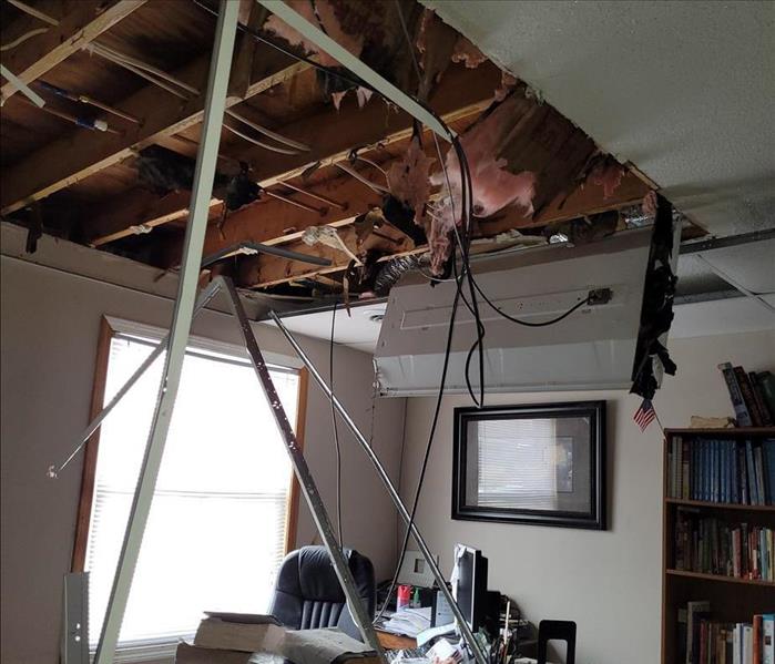 Church office after pipe burst